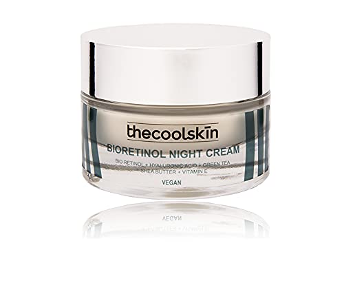 100% Natural y Vegana. Crema de noche Bioretinol Ácido Hialurónico Manteca de Karité Vitamina E. Antioxidante Antiedad Menos Manchas. Bio retinol. 50ml Thecoolskin