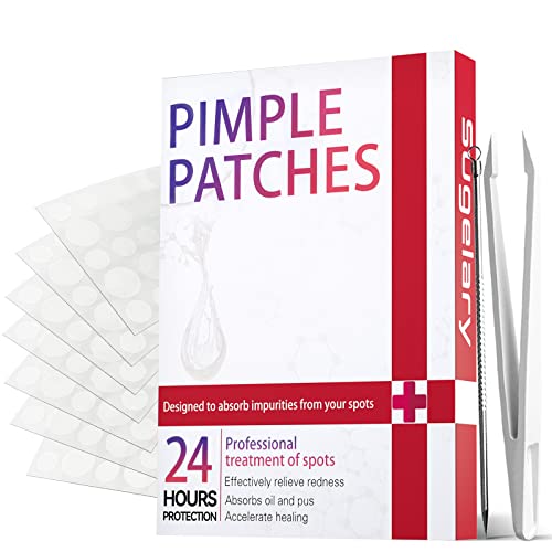 252 Pcs Parches Para Acné, 2 En 1 de Uso Diurno y Nocturno Potente Acne Pimple Negros Puntos Patch Hidrocoloide Natural Invisible con Aceite de Árbol de Té Ácido Salicílico