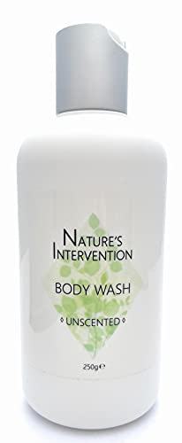 99% Natural GEL JABÓN CUERPO - DERMOPROTECTOR Y SIN PERFUME - 250ml de NATURE'S INTERVENTION. Sin Sulfatos, Sin Parabeno. Concentrado. pH 5.5 para Piel Sensible y Atópica Refuerza el Microbioma.