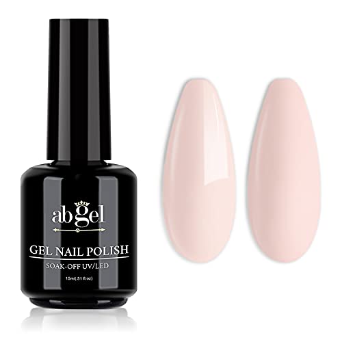 ab gel Esmalte de uñas de gel, 15ml de color natural Nude Gel de remojo profesional UV LED Esmalte de uñas en gel Arte Manicura Salón de inicio DIY en casa