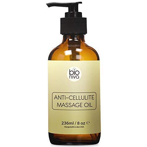 Aceite anticelulítico - Ingredientes naturales reafirmantes para reducir las estrías - Aceite nutritivo para masaje con aceites esenciales que reafirman la flacidez de la piel. Bioniva (1 x 236 ml)