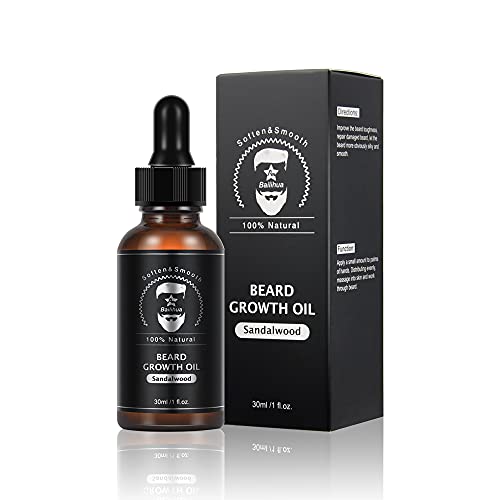 Aceite de crecimiento de barba, natural orgánico para el crecimiento del cabello, aceite para barba (30 ml)