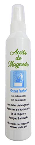 Aceite de Magnesio, Santa Isabel, con sales de Magnesio Naturales del Antiguo Balneario, del Yacimiento de La Higuera (España)