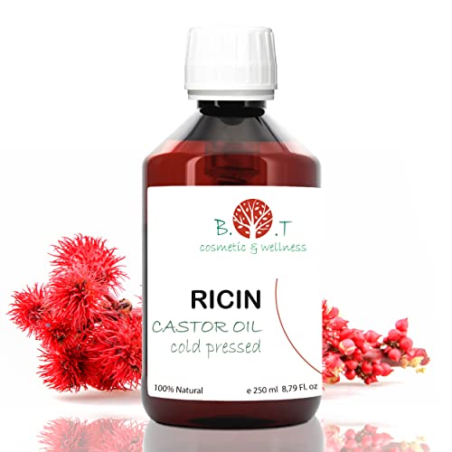 Aceite de Ricino Puro Castor Oil Acelerador Crecimiento Cabello, Pestañas, Uñas, Barba, Prensado en frio, Serum anti caida pelo mujer y hombre Vegano 250 ml