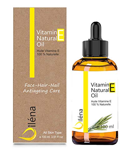 Aceite de vitamina E (tocoferol) 100% natural Vegano, Cuidado facial antienvejecimiento, Desmaquillador waterproof, Cuerpo y cabello, Uñas y cutículas, Hidratante reparador para manos (100 ml)