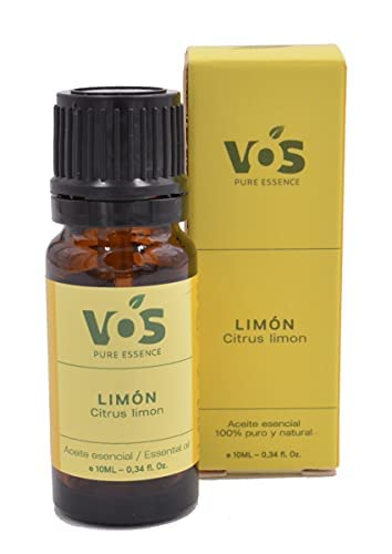 Aceite esencial de Limón - 100% Puro y natural - Origen España - Limpiador natural, purifica el aire, tonifica la piel y arrugas, promueve ánimo positivo - 10ml