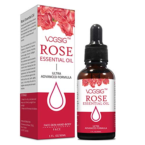 Aceite Esencial de Rosa Protección de Piel, Aceite de Rosa natural, Aclara las Arrugas Antienvejecimiento, Perfecto Para Aromaterapia, Masaje Corporal, Relajación - 30ml