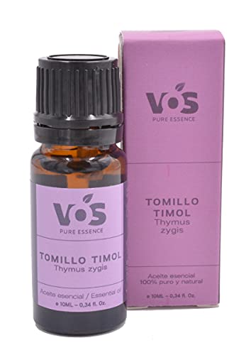 Aceite esencial de Tomillo Timol 100% Puro y natural - Para el agotamiento, energía, cuero cabelludo cabello, estimulante, acné y pieles grasas - 10ml