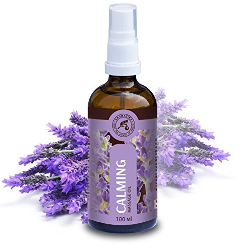 Aceite para Masajes Relajantes 100ml - Aceite de Lavanda 100% Natural - Cosméticos Naturales para Alivio del Estrés - Sueño Reparador - para el Cuidado de la Piel - Aromaterapia