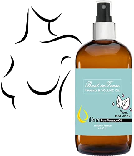 Aceite Reafirmante de Pecho Oléna, Bust inTense Oil, 100% Puro, Aumenta y Realza los Senos. Con Aceite de Almendras y Rosa Mosqueta. Penetra 6 veces mejor que una crema reafirmante 250 ml