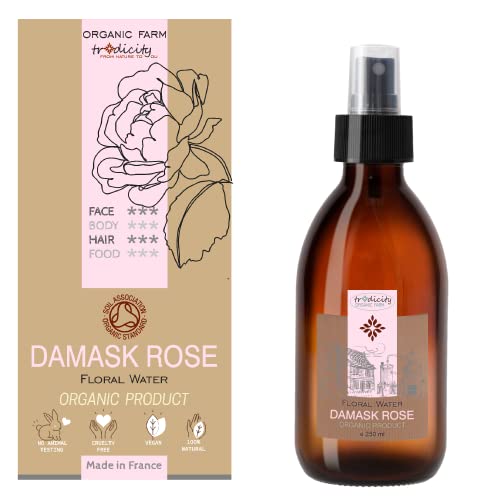 Agua de Rosa de Bulgaria Bio  Hidrolato de Rosas Ecologico  Agua Rosas Piel Seca, Sensible y Madura  Agua de Rosas Corporal  Hidrolato Natural Antiedad - 250 ml