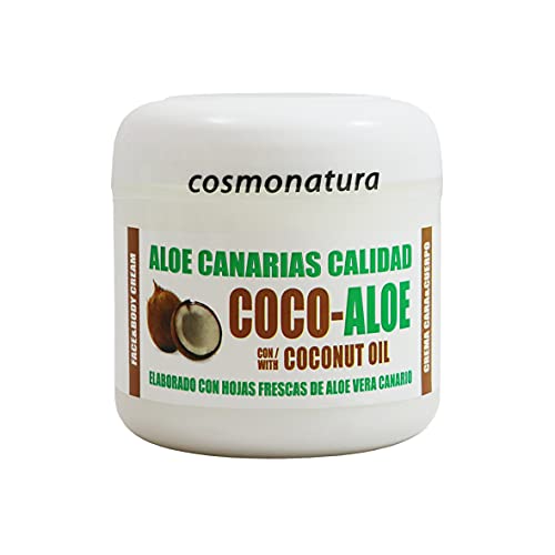 Aloe Canarias Crema Hidratante Corporal y Facial con Aceite de Coco y Aloe Vera 100% 300 ml