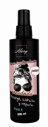 Alory Tratamiento en Spray de crema para Peinado Fácil y sin Problemas. Un complejo hidratante especial para mantener la elasticidad, el brillo y volumen. 200ml.