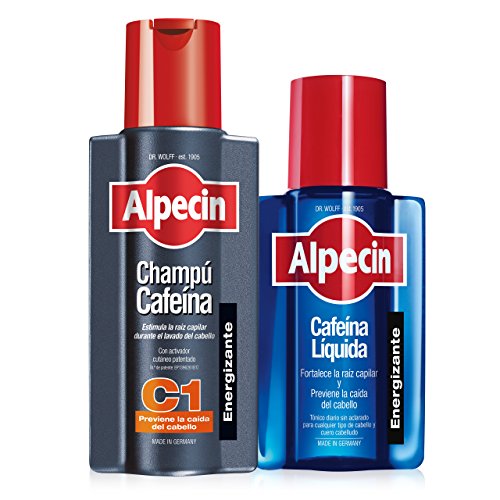 Alpecin Champú y Loción Anticaída | Champú Cafeína C1 y Cafeína Liquida | Champu anticaida hombre y con cafeina | Locion anticaida cabello hombre | Tratamiento para la caida del cabello