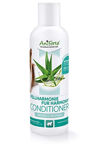 AniForte Acondicionador Fellharmonie Sensitiv para Perros 200ml - Natural para Perros, para Pelo Largo y Corto, Cuidado y protección con Aloe Vera, sin Esterilla, sin tintes y sin Perfume