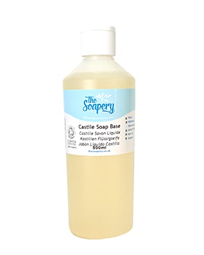 Base de jabón líquido Castile, 500 ml, orgánico, sin sulfato de sodio lauril, lauril éter sulfato de sodio ni parabenos