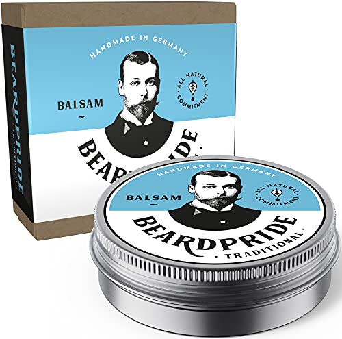 BEARDPRIDE Bálsamo para la Barba Hombre - Traditional - El bálsamo de barba original de la barbería - Nuestro bálsamo de barba está basado en manteca de karité natural y aceites preciosos - 28g