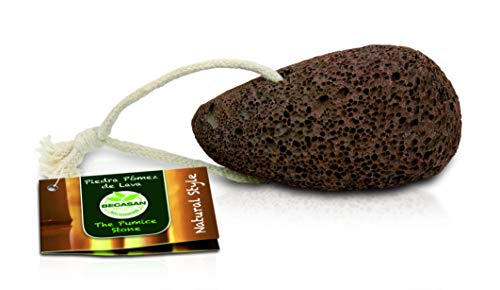 Becasan Nature - Piedra Pomez Exfoliante Pies de Lava Volcanica Natural - Lima para Eliminar Durezas y Callos, Quitadurezas para Pies y Manos, Pedicura Profesional