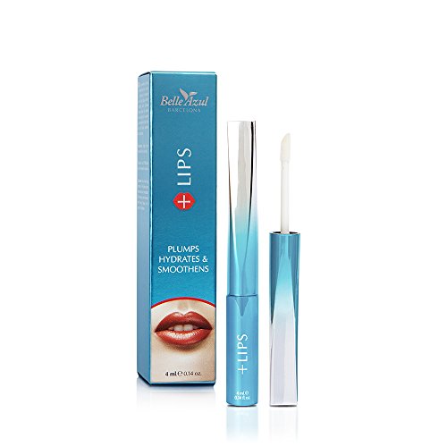 Belle Azul Lips Brillo de Labios hidratante y suavizante con propiedades antioxidantes y Aceite de Argán Hecho en España 4 ml