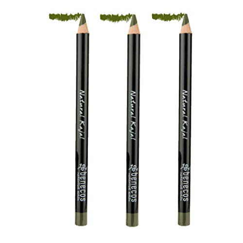 Benecos - Pack Ahorro 3 Uds - Lápiz Ojos Natural Kajal Oliva 1,13 Grms. - Cosmética Vegana. Cuida De Tu Aspecto Pero Tambien De Tu Piel.