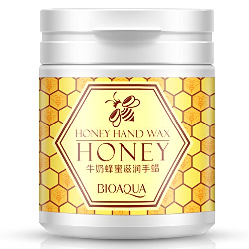 BIOAQUA Natural Honey & Milk Cera suave para manos suave Peel Off Mascarilla Piel Sedosa Extractos Naturales Hidratantes Hidratantes Nutrientes 170g