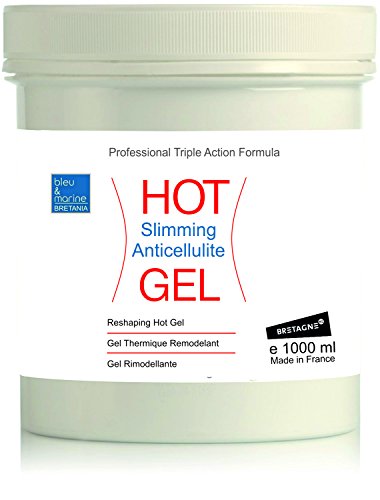 bleu & marine Bretania Hot Gel Adelgazante y Anticelulits ? Thermo Gel con Algas, Café y Aceites Esenciales ? Efecto Calor Drenante y Quema Grasa ? Reductor para Abdominales marcados Hombres 1000 ml