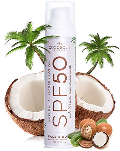 COCOSOLIS Crema Solar 50 SPF - Crema hidratante y protección solar para todo tipo de pieles, con aceites biológicos - ?ceite de coco, manteca de cacao, manteca de karité, aceite de mora - 100 ml