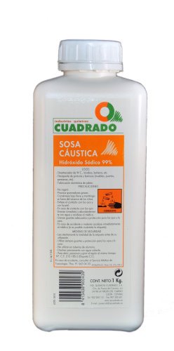 CUADRADO - Sosa Caustica Perlas Bote Cuadrado 1 Kg