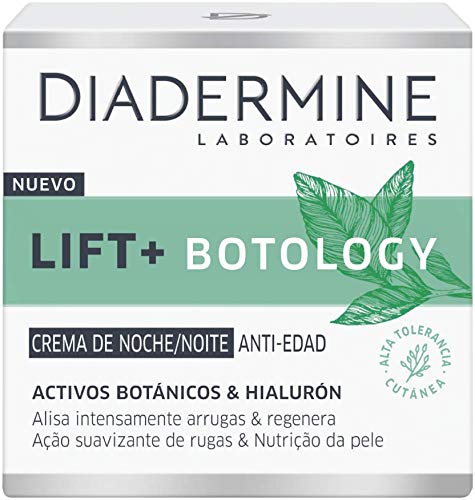 Diadermine Lift+ Botology Crema de Noche, Reduce Arrugas en 4 Semanas, Piel Más Joven y Rellenada, Negro, 50 Gramos