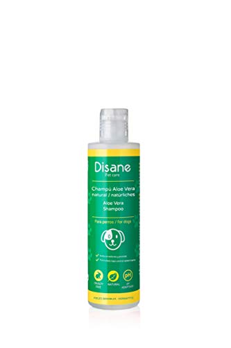 Disane Champú Para Perros Natural con Aloe Vera | 250ml | Mascotas Pieles Sensibles y Atópicas, con Heridas, Dermatitis o Eccemas | accesorios para perro | Sin clorhexidina