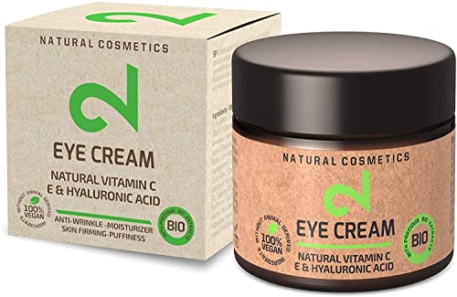 DUAL Eye Cream | Crema Para Ojos Natural y Vegana | Vitamina C y Ácido Hialurónico | Microalgas y Brócoli | Para Contorno de Ojos | Hidratación y Anti-edad | Certificado | 25ml
