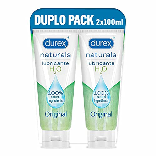 Durex Naturals Lubricante de Base Agua 100% Natural 250mlX2