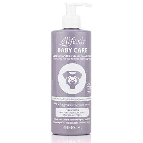 E'lifexir Baby Care - Leche Corporal Hidratante | Reduce Picores y Rojeces | Hipoalergénica, sin Parabenes | 99% de Ing. Naturales | Calma y Relaja | Hidratación y Confort para tu Bebe| 400 ml