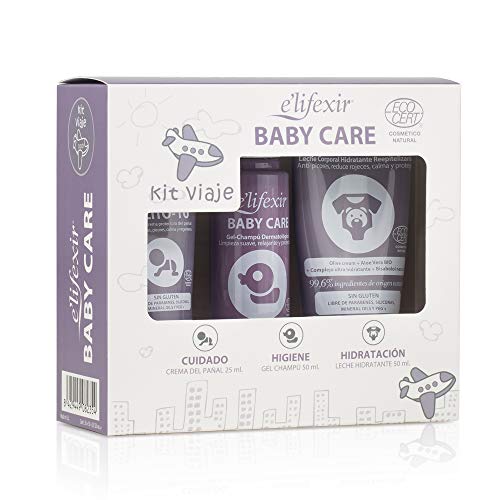 Elifexir Baby Care, Kit de Viaje Eco, Cuidado Piel del Bebé, Minitalla, 125ml