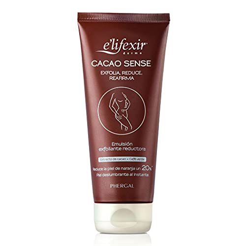 Elifexir Cacao Sense - Exfoliante Corporal, Reductor y Reafirmante. Mejora Luminosidad y Alisamiento. Acción Reductora, Piel Lisa y Aterciopelada. Extracto de Cacao y Café Verde - 200 ml