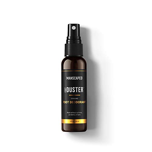 Espray desodorante para pies masculino de MANSCAPED The Foot Duster, desodorante con aceite de árbol de té y la fragancia insignia de MANSCAPED, cuidado de los pies, espray antisudor para pies