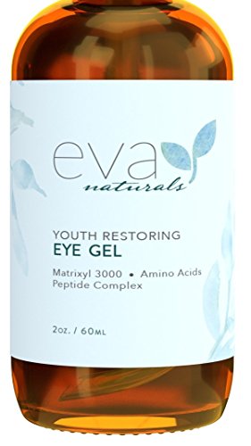 Eva Naturals Gel Contorno de Ojos  Botella Grande 60ml  Crema Reafirmante para el Contorno de Ojos  Corrector Ojeras, Patas de Gallo, Líneas de Expresión  Crema Antiarrugas Mujer