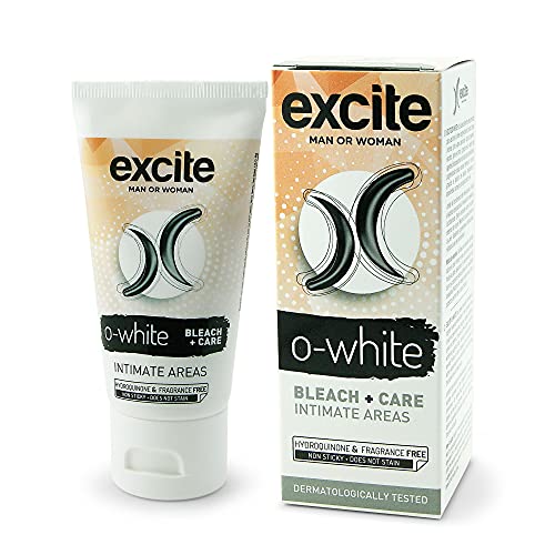 EXCITE O-WHITE Crema aclaradora corporal piel íntima mujer y hombre. Aclara y cuida la piel de axilas, entrepierna y tus partes más íntimas. 50 ml.