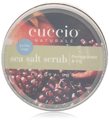 Exfoliante natural Cuccio de sal de mar con granada y higo, ultra fino de 240 g