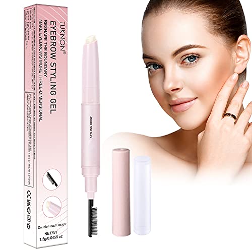 Eyebrow Gel, Gel Para Cejas, Gel Fijador Transparente, Gel Fijador De Cejas, Pegamento De Peinado De Cejas Salvaje Natural, Resistente Al Agua, Larga Duración Para Maquillaje Natural De Cejas,1.3g