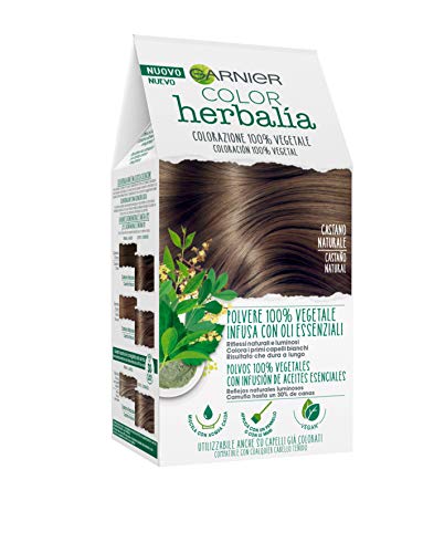 Garnier Herbalia Coloración 100% Vegetal - Castaño Natural, disponible en 6 tonos