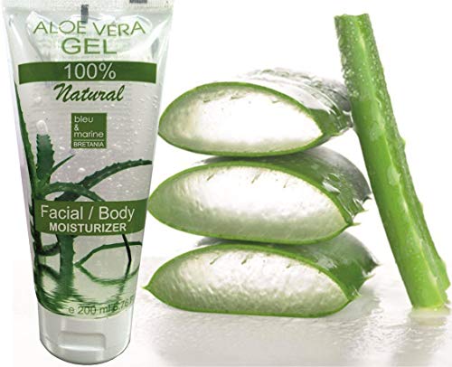 Gel de Aloe Vera Gel Hidratante Rostro Cuerpo 200 ml- 100% Natural Gel de DEPILACIÓN