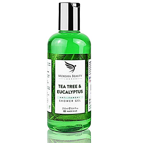 Gel de Ducha Aceite de Árbol de Té - Gel de Baño Para Hombre | Limpiador Natural Alivia Acné Mal Olor Tiña Pie de Atleta Hongos en Uñas | Suaviza Picor y Piel Seca | 250ml