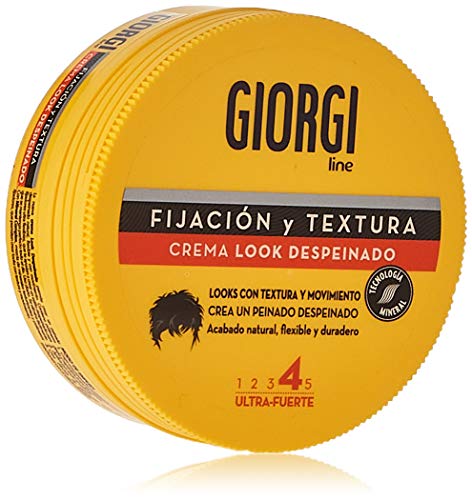 Giorgi Line - Crema Look Despeinado para un Look Depeinado, Textura y Movimiento, Acabado Natural, Flexible y Duradero, Fijación 4 Ultra- Fuerte - 125 ml