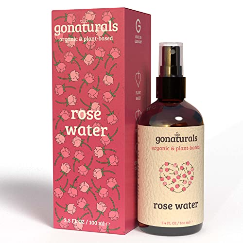 GoNaturals Tonico Agua de Rosas Pura - Agua de Rosas Natural Pura Refrescante - Agua de Rosas Tonico Facial para Piel Grasa - Agua de Rosas Bio, Tonico Facial Piel Sensible - Hidrolato de Rosas, 100ml