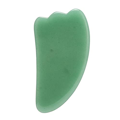 Gua Sha Herramienta facial, piedra Guasha de cuarzo Gua Sha Herramienta de masaje Raspado de tablero Guasha Piedra natural de jade para raspado facial y SPA para la línea de la mandíbula, doble mentón