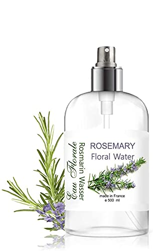 Hidrolato de Romero Agua Floral Spray Facial- Loción Tónica para el cabello y la piel grasa y con acné Natural 100% 500 ML