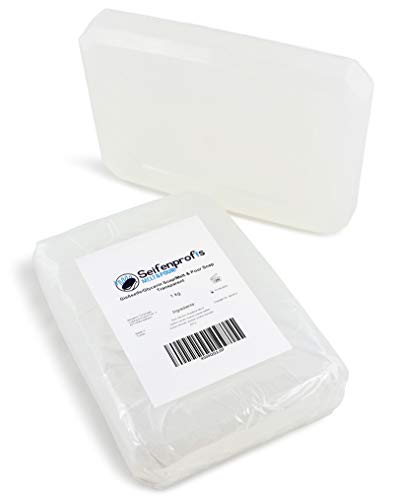 Jabón base de glicerina, transparente (libre de SLS) (1kg transparente)