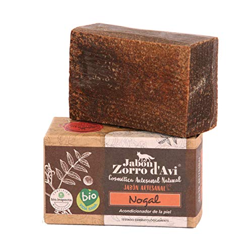 Jabón Zorro D’Avi Jabón Natural Ecológico de Nogal Pieles Sensibles y Delicada - 120 grs