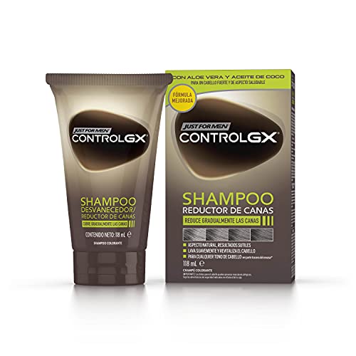 Just For Men Control GX Champú + Acondicionador. Reduce Las Canas Gradualmente. Resultado Natural. 118ml